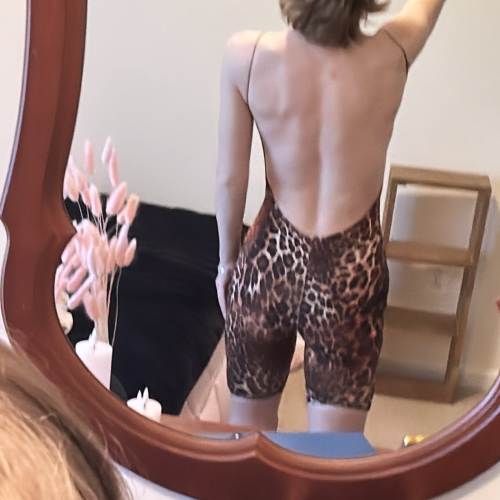 Fashion nova wildcat lover backless romper